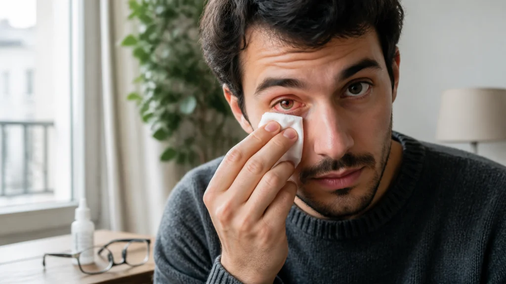 Illustration éditoriale pour l’article « Kératite : symptômes et traitement pour soigner vos yeux »