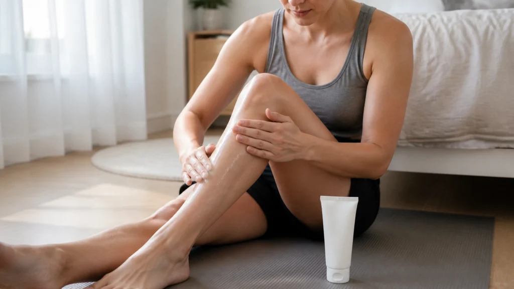 Illustration éditoriale pour l’article « Ergysil gel corporel : le soin idéal pour votre souplesse »