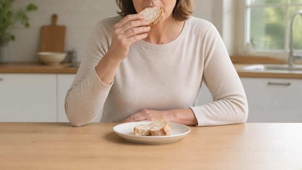Illustration éditoriale pour l’article « Temps de digestion du pain : tout comprendre sur son trajet »